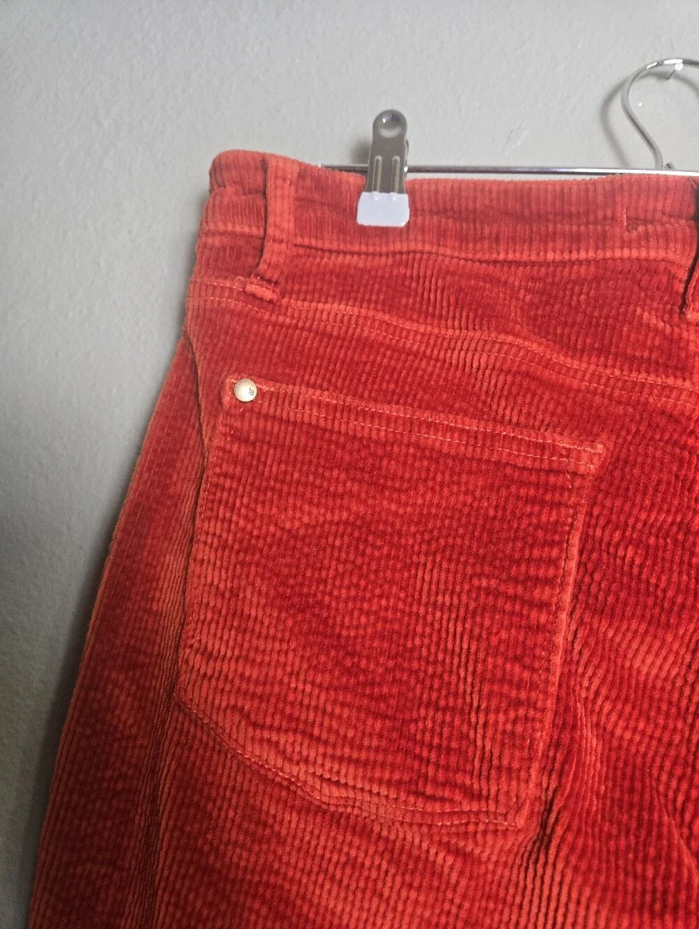 Judy Blue Ankle Straight Corduroy Red Orange Jeans Size 15/32